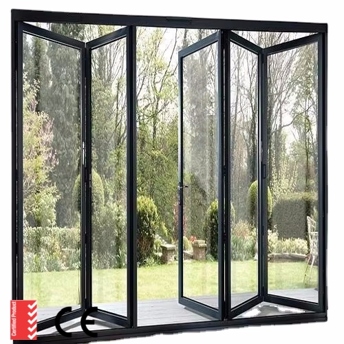 TOMA公寓前门铝合金折叠玻璃门，带玻璃双层玻璃门